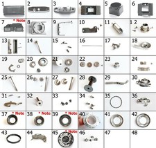 Agfa Super Silette fotocamera 35mm part repair cover ring lever gear screws lens