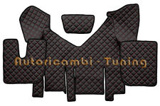 SET TAPPETI COPRICOFANO ECOPELLE NERO ROSSO PER IVECO STRALIS XP AUTOMATIC2FRIGO