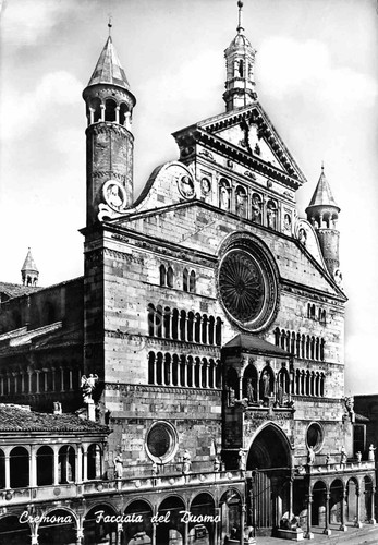 Cartolina cremona facciata del - cremona,