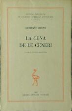 LA CENA DE LE CENERI BRUNO GIORDANO GIULIO EINAUDI EDITORE 1955