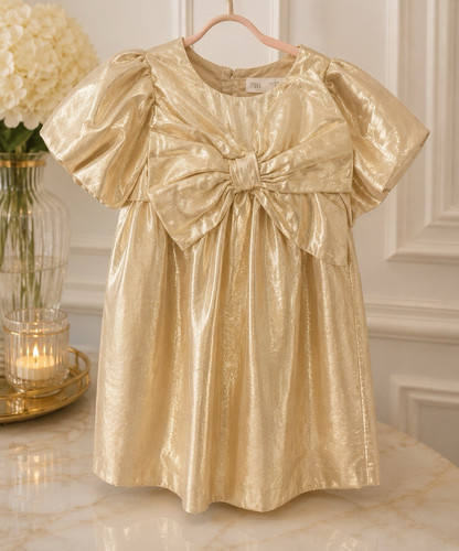 Abito zara bambina oro - abito,