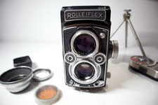 Rolleiflex MX-EVS Zeiss Tessar 3.5/75mm + custodia e accessori