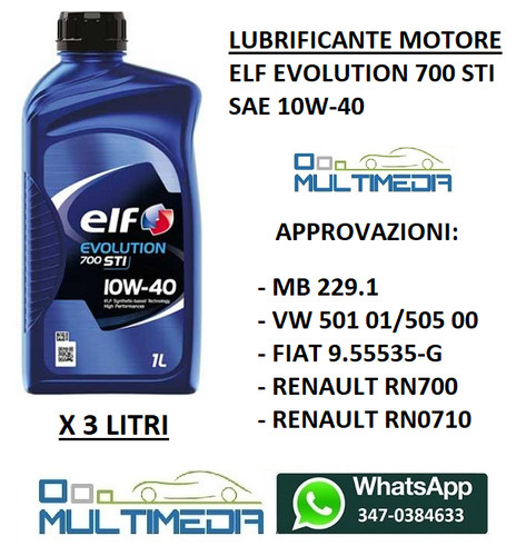 Litri olio motore elf - 3,