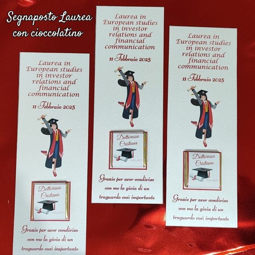Segnaposto laurea con - 20,