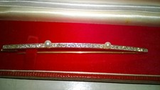 Spilla Oro Con Brillanti E Perle