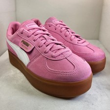 PUMA Palermo Elevata scarpe da ginnastica donna platform scamosciate rosa bianco UK5,5 (X236)