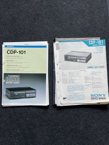 Sony cdp 101 - cdp-101, operating