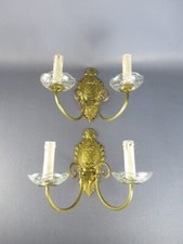 PAIR OF BRASS WALL LAMP