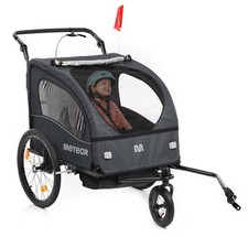 Rimorchio per bambini 2 in 1 rimorchio per bicicletta con sospensione jogger rimorchio per 1-2 bambini