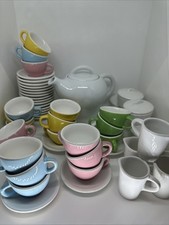 Lotto enorme! Ikea DUKTIG 57 pezzi mini set da tè in ceramica più set teiera per 20!