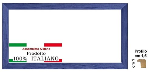 Cornice blu avio - blu, legno