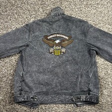 Giacca jeans nera Harley