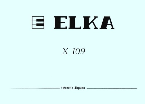 Elka 109 service manual - elka,
