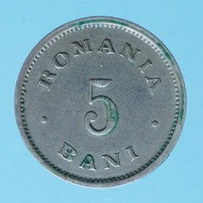 ROMANIA CAROL I 5 BANI 1900NICHEL COIN bel BB RR MONETE DA COLLEZIONE