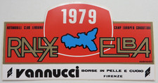 ADESIVO RALLYE DELL'ISOLA D'ELBA - 1979 - AUTOMOBILE CLUB LIVORNO -