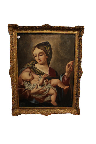 Olio tela raffigurante - su,
