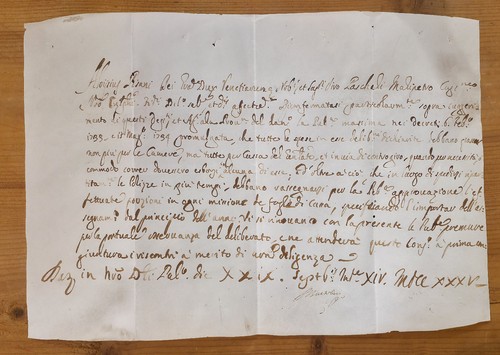Lettera dogale 1735 - lettera,