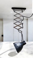Lampada Vintage Allungabile Metallica con Paralume Nero - Design Industriale