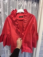 Top rosso seta tailandese