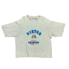 T-SHIRT GRANDE VINTAGE ANNI 90 VIRTUS PALESTRE FRONTIERS GRIGIA GRAFICA