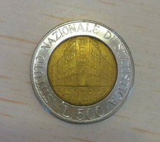 Moneta Repubblica Italia 500