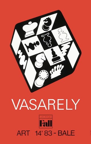 Victor vasarely echecs - victor, rouge