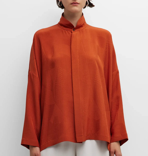 Top lungo eskandar arancio - top,