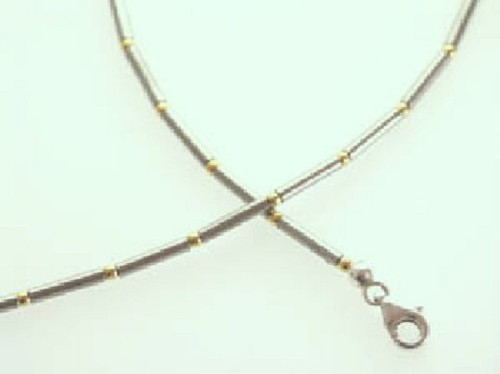 Collana collier titanio - , oro