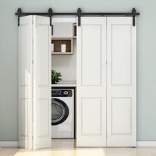 CCJH1-4M Bifold Porta Scorrevole Hardware Kit Rullo Moderno Guida Carico Pesante,Armadio