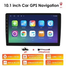 3+32GB Carplay Android 10.0 10.1" Octa Core Autoradio GPS Navi RDS USB BT 4G LTE