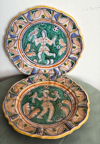 Coppia antichi piatti in - di,