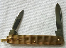 Vintage English 9k Yellow Gold Pocket Knife 2 Blades