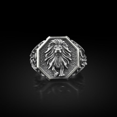Anello uomo argento con - anello,