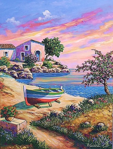 Quadri dipinti paesaggi - di, e