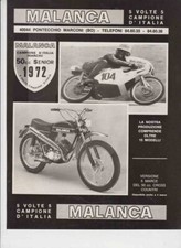 advertising Pubblicità-MOTO MALANCA 50 CROSS COUNTRY 5M, 1972 MOTOSPORT EPOCA