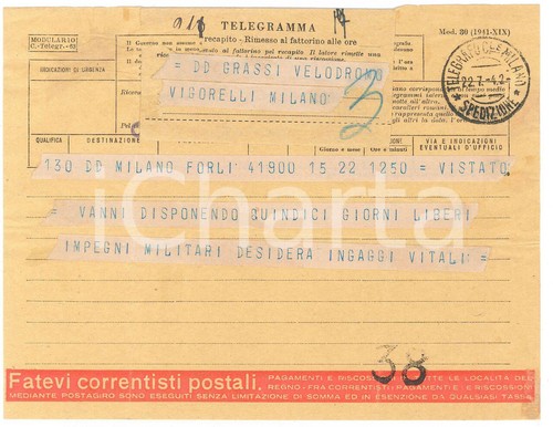 1942 ciclismo forli - ciclismo,