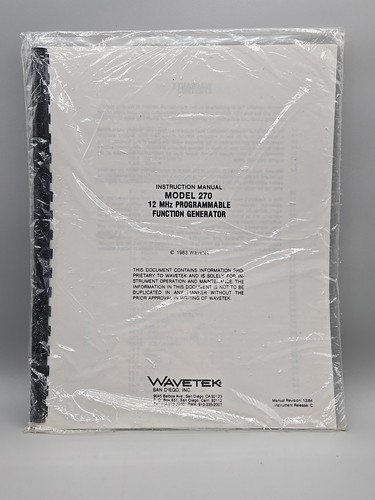 Wavetek modello 270 generatore - wavetek,