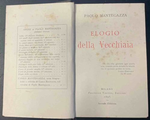 Mantegazza elogio della - p.,