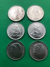 Lotto 6  monete da 500 £ in