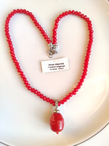 Collana donna cristalli con - in,