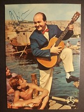 Cantante Aurelio Fierro - Autografo originale su cartoncino discografico.
