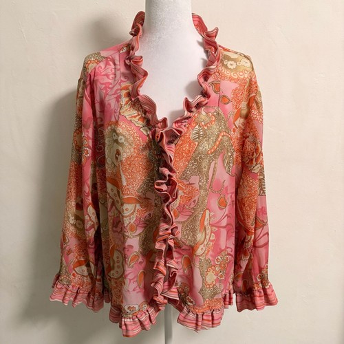 Top richards rosa paisley - r&m,