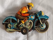 Vintage TCO-58 Tippco Western Germany Tin Toy Motorcycle Motorrad Racer Friction