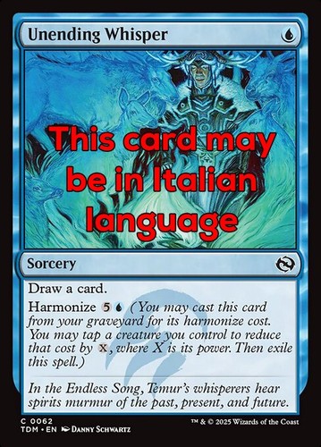 Mtg unending whisper foil - foil, exc