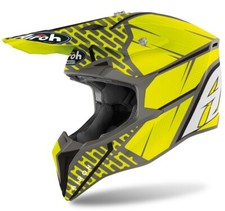 CASCO HELMET MOTO CROSS ENDURO AIROH WRAAP IDOL ANTRACITE MATT GIALLO FLUO TG L
