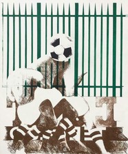 gioco del calcio litografia