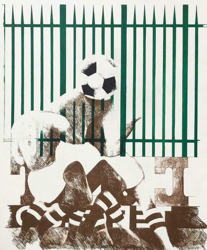 Gioco del calcio litografia - gioco,