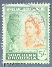 RODESIA MERIDIONALE 1953 5/-