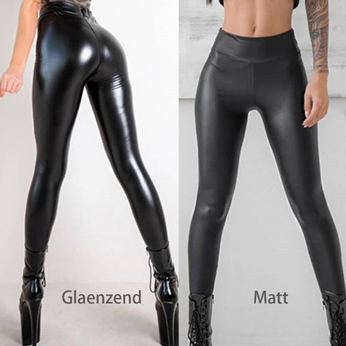 Pantaloni donna effetto pelle