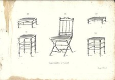 Antique Print TABLES CHAIR